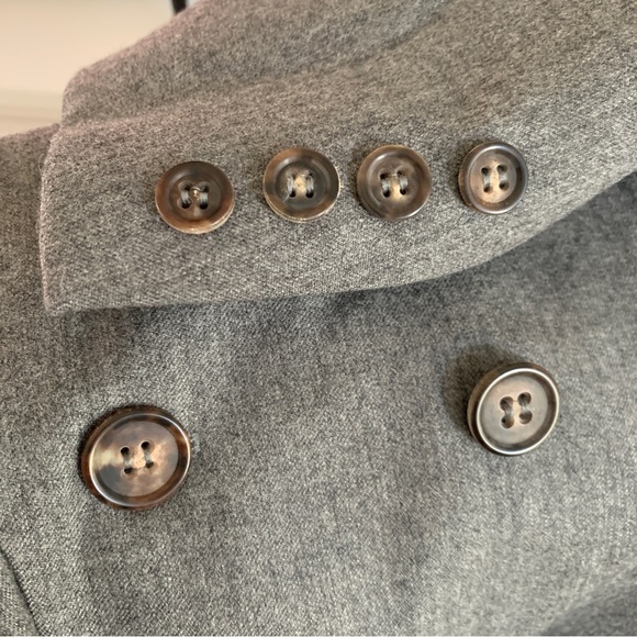 Givenchy Couture Paris Grey Double Breasted Hourglass Wool Blazer Jacket Size S - Picture 14 of 14